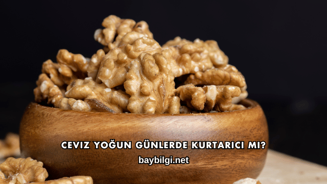 Ceviz Yoğun Günlerde Kurtarıcı mı?