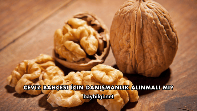 Ceviz Bahçesi İçin Danışmanlık Alınmalı mı?