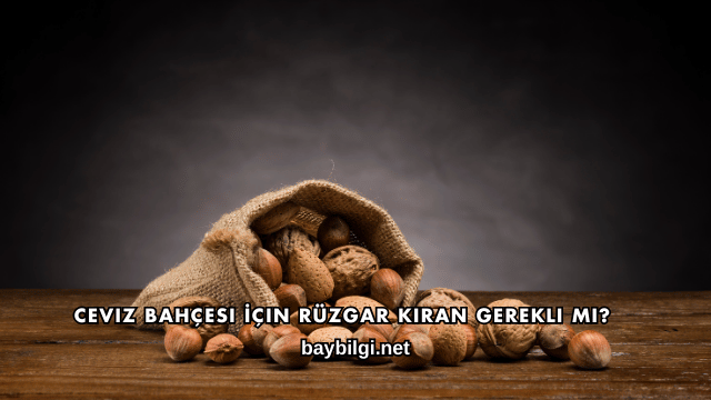 Ceviz Bahçesi İçin Rüzgar Kıran Gerekli mi?