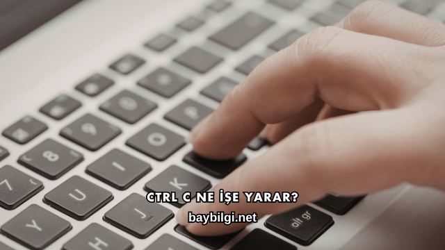 Ctrl C Ne İşe Yarar